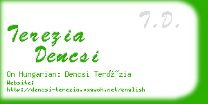 terezia dencsi business card